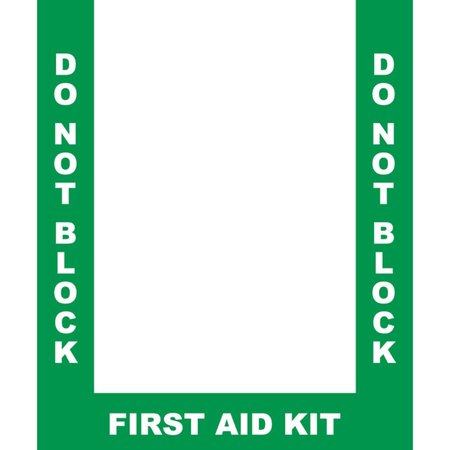 SUPERIOR MARK Floor Marking Border Tape, First Aid Border, 4in, Vinyl IN-40-901-V